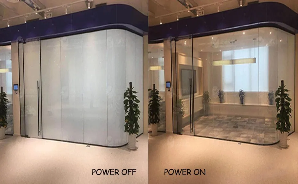 SmartFrost self-adhesive switchable smart film on glass